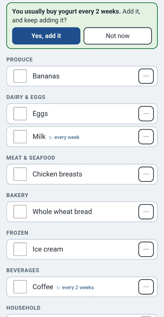 A to-do list where jobs show what they need from the store